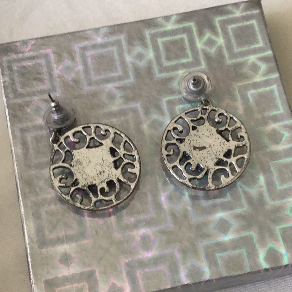 Silver & Black Onyx Earrings - Picture 2 of 4